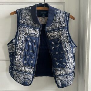 Ralph Lauren classic bandana style vest. Marked size XL (16).